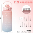 BOTELLA DEPORTIVA DE 2 LITROS MOTIVACIONAL 